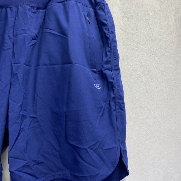 MAROAUT Zippered Side Pockets Athletic Running Lined Shorts Women XXL Blue New - Picture 14 of 14